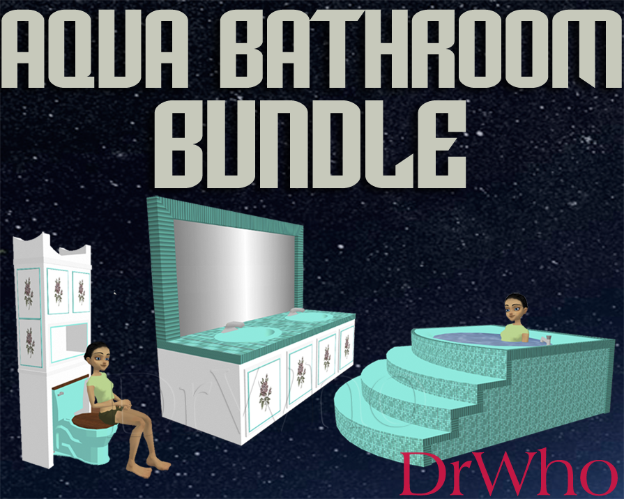DrWho Aqua Bathroom Suite Bundle