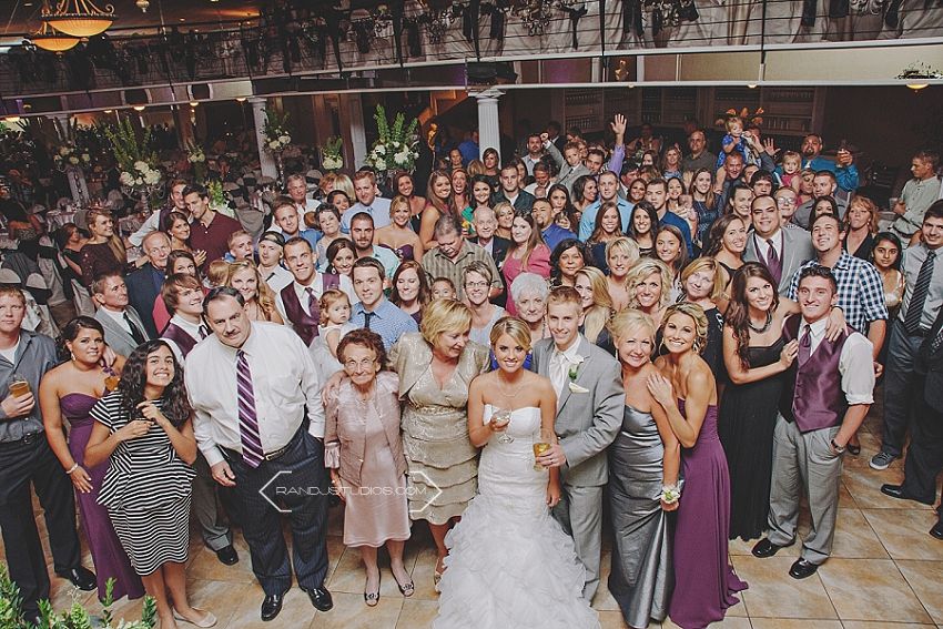 Large group photo at wedding Centurion Palace Wedding Photography League City Texas