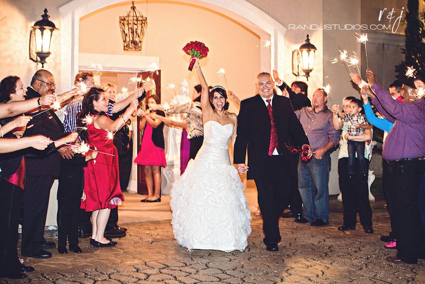 Wedding Sparkler Exit Photo Centurion Palace