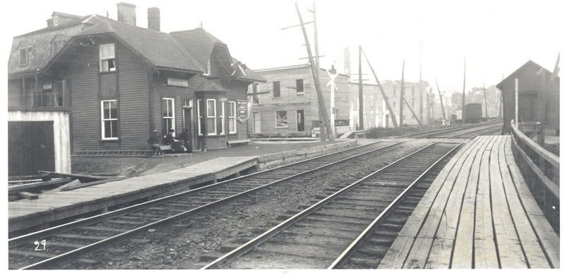 Giffard Station with old Brewery in the back and freight house at the right