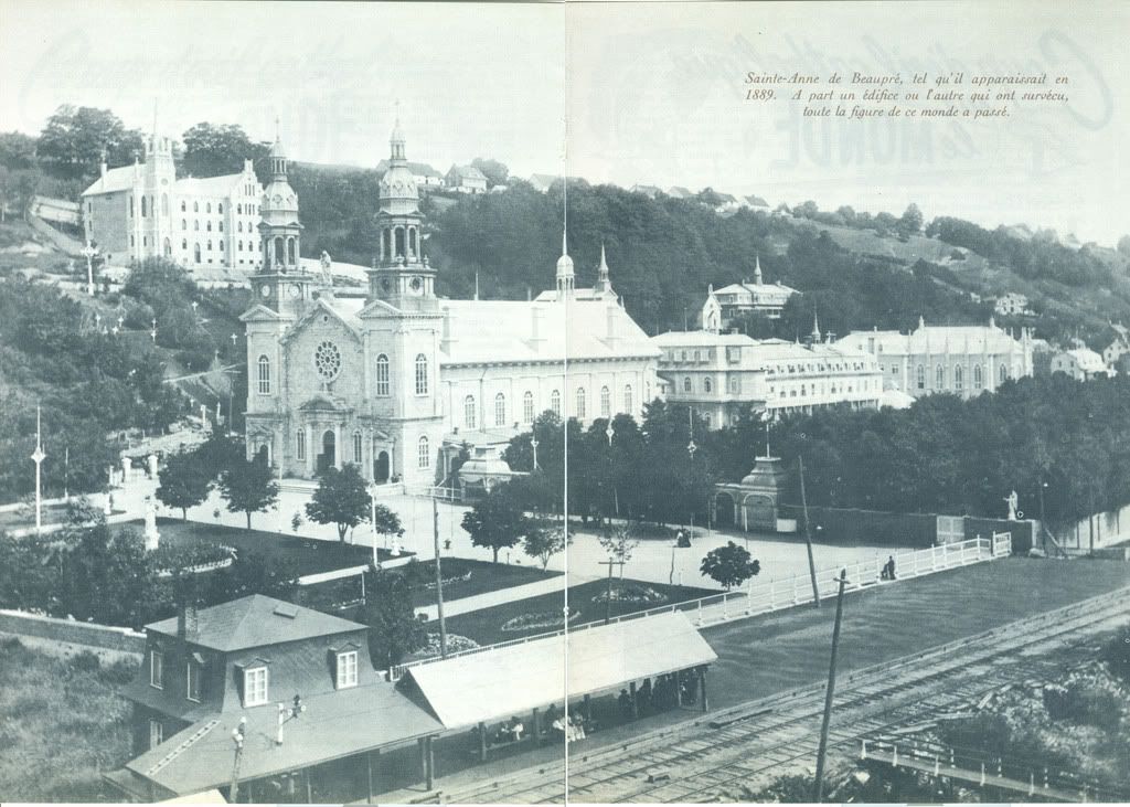The original station at Ste. Anne de Beaupré Basilica in 1889