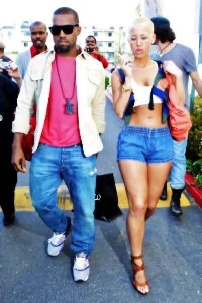 amber rose kanye west. amber rose and kanye west