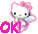 hello kitty OK emoticon Pictures, Images and Photos