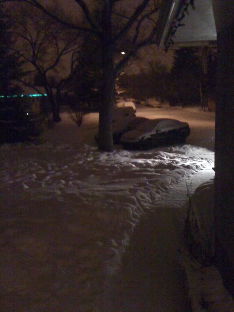 snow truck Early morning swim