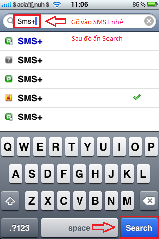 Hướng dẫn sử dụng SMS+ dành cho iOS 5 bằng hình (thay thế biteSMS)