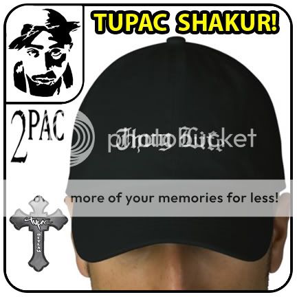 NEW FITTED THUG LIFE 2PAC BALL TUPAC HAT 2 PAC CAP BW  