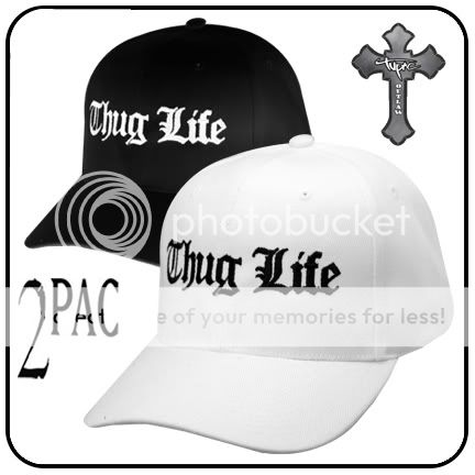 Brand New Thug Life Caps. Velcro Adjuster at Back to fit most Adults