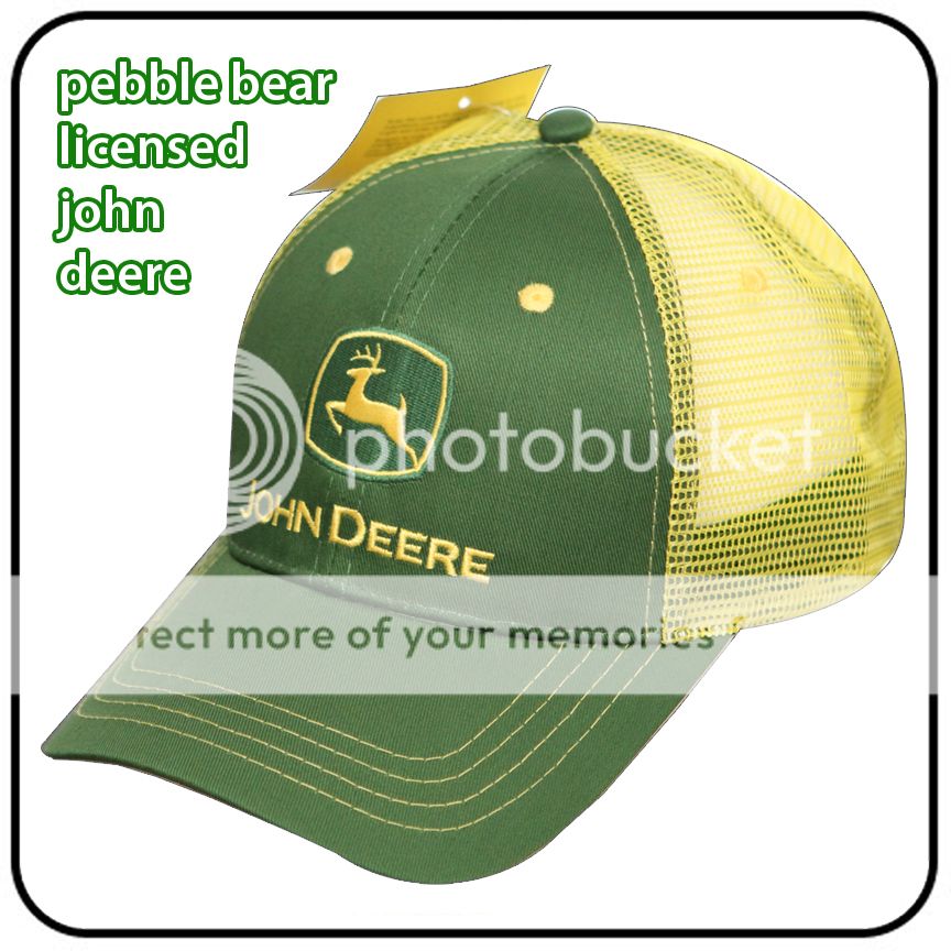 New Licensed John Deere Baseball Cap JD Yellow Mesh Hat