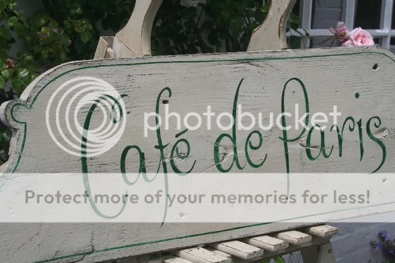 CAFE DE PARIS Hand Painted Wooden Sign  