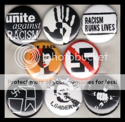 ANTI RACISM 1 buttons badge PEACE EQUAL RIGHTS PROTEST  