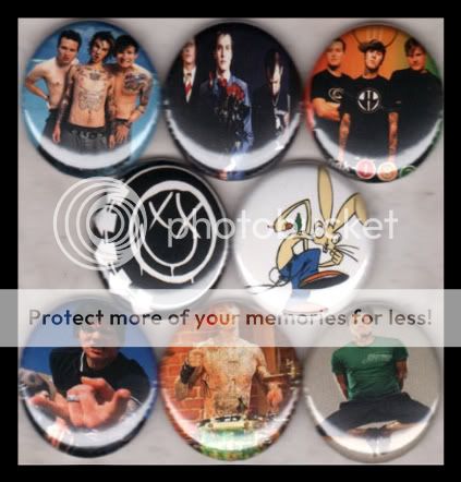 BLINK 182 1 buttons badges TRAVIS BARKER TOM DELONGE  